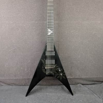 LTD Hex-7 Nergal Signature 7-String Electric Guitar Matte Black w/ Flying V Case image 2