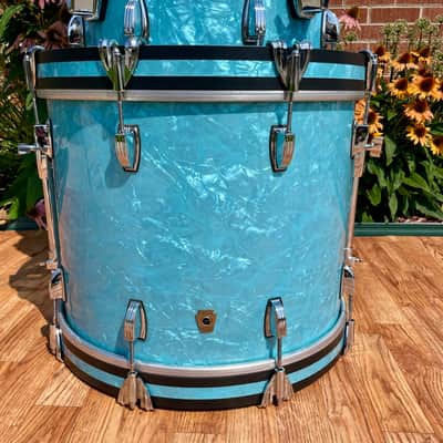 Ludwig Classic Maple Bop Kit Drum Set Glacier Blue 18/12/14 *Mint* image 15