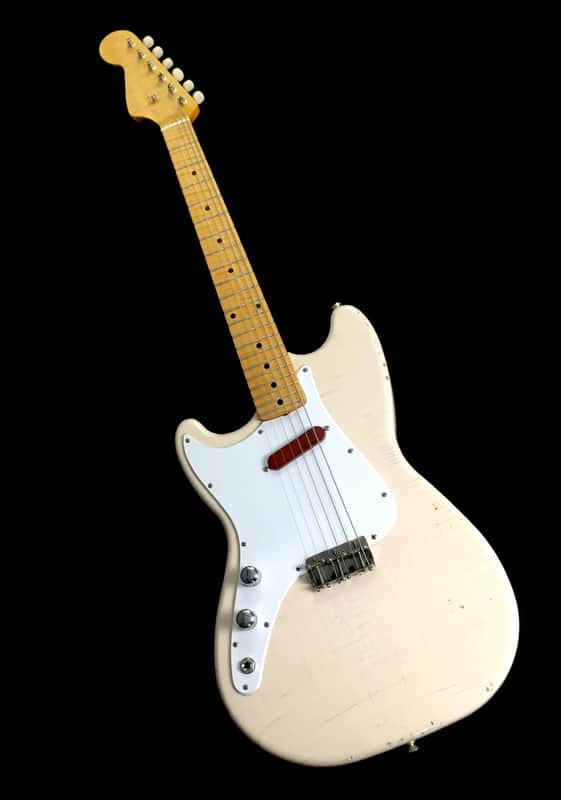 LEFTY! Boutique Custom Vintage Relic MM59 Musicmaster Shell Pink Nitro Pine 3/4 Size 22.5” Short Scale Clone Guitar 5.4 Lb HSC image 1