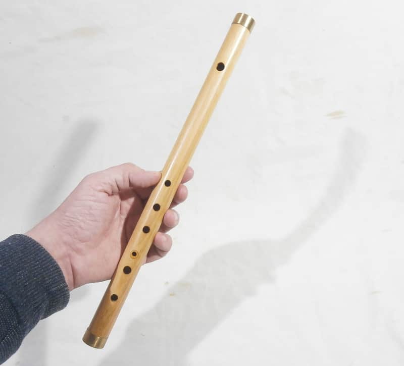 Handmade 6-Hole Wooden Transverse Flute in C – Apricot Wood, Renaissance-Style Folk Flute image 1