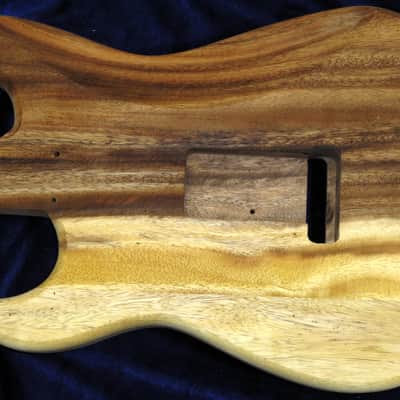2 Piece Acacia Koa Strat Style body - 4lbs 8oz #3682  *IMPORT CHARGES INCLUDED image 6