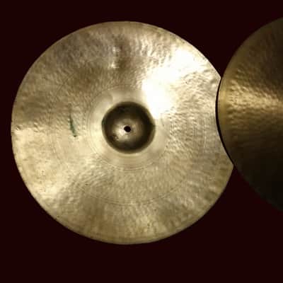 Zildjian Avedis 17" 2nd stamps - Hi Hats or Crash-Ride cymbals - 1930's or 1940's - 1040/1270 g - Brilliant - born together pair image 25