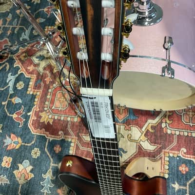 Ibanez FRH10NBSF Thinline Nylon Acoustic-Electric Guitar (Brown Sunburst) image 7