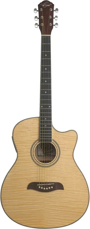 Oscar Schmidt Auditorium Acoustic Electric Guitar - Natural - OACEFN image 1