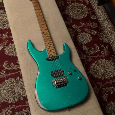 Tom Anderson Guitarworks Angel Player Big Sparkle Teal Guitar image 2