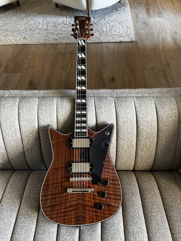 Frank Brothers Arcade Flamed Walnut, Full Multi-ply Tortoise Binding, Throbak SLE101 MXV image 1