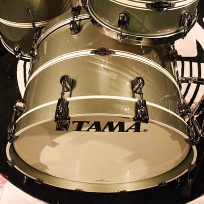 Tama Starclassic Performer 3-piece Tempest Green Stripe Limited Drum Set image 3