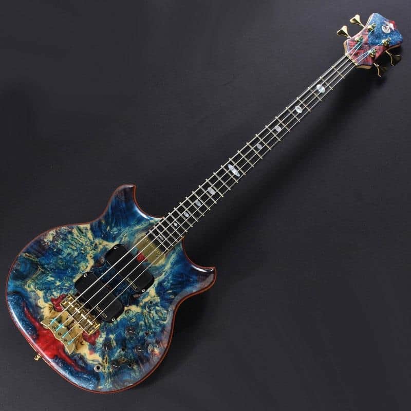 ALEMBIC SCSB4 Buckeye Resin [Stanley Clark Signature Deluxe w/Side LED's Blue] image 1