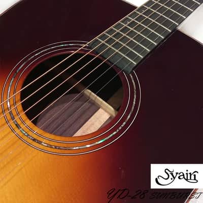 S.Yairi YD-28 Sunburst all Solid Sitka Spruce & Rosewood Dreadnought Guitar ( High Gloss ) image 6