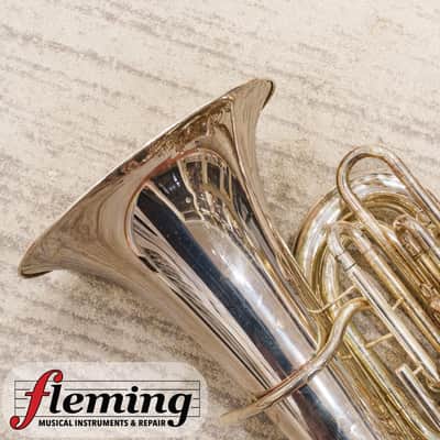 Miraphone CC1291 Professional 5-Valve 5/4 CC Tuba - Silver Plate image 8