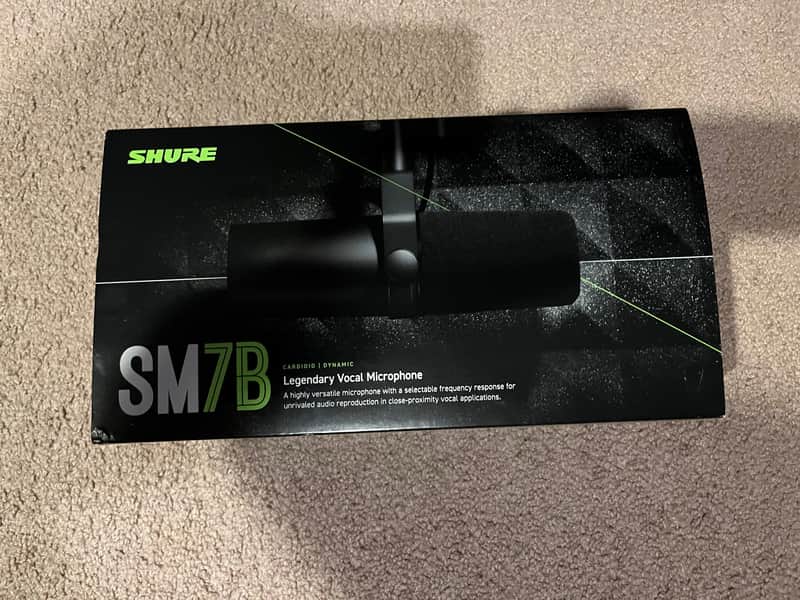Shure SM7B Cardioid Dynamic Microphone 2001 - Present - Black image 1