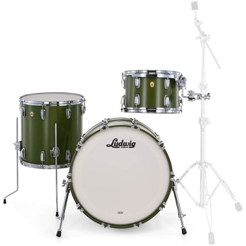 Ludwig 22in Legacy Maple Fab Heritage Green image 1