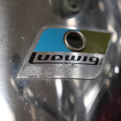 US LUDWIG 1970S STAINLESS STEEL 5PC KIT 05142022 image 13