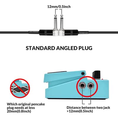 15 FT Guitar Cable 4.5 M Performance Guitar Effect Pedal Patch Cord Angled to Angled image 3