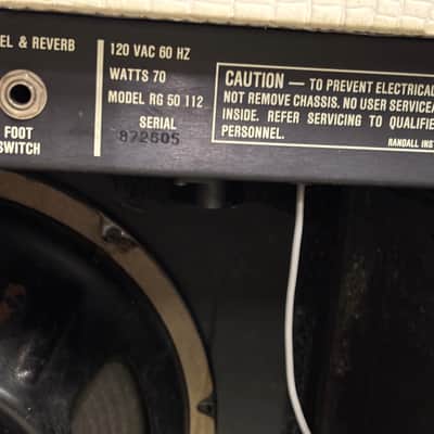 Randall RG50 112 Snakeskin Tolex w/ JAGUAR 12" RES-80 Speaker Great Condition image 14