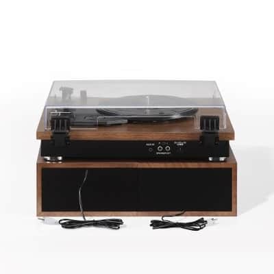 Crosley CR7502A-WA Riff 3-Speed Record Player With Speakers - Walnut-NEW image 9