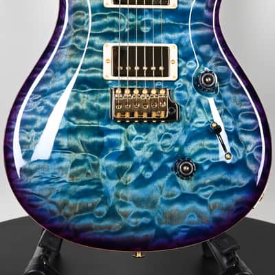 PRS Custom 24 Wood Library w/ 1-Piece Quilt 10-Top, Brazilian Rosewood, & 58/15 LT Pickups- Aquableux Purple Burst 2026 (0423889) image 11