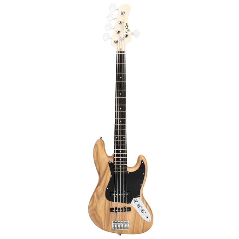 Glarry Burlywood GJazz Electric Full Size 5 String Bass Guitar image 1