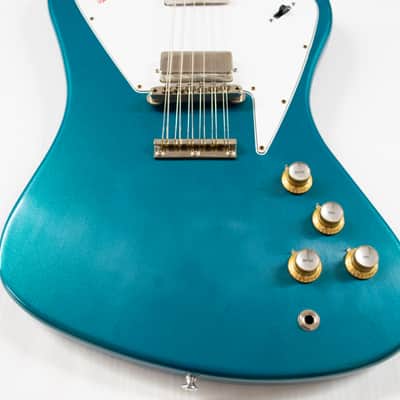 Gibson Custom 1965 Non-reverse Firebird V 12-string Electric Guitar - Aqua Mist image 2