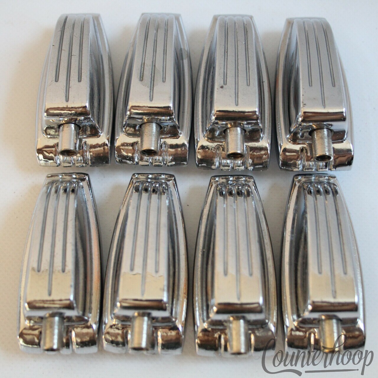 Ludwig 8x Bass/Floor Tom Drum Lugs P2243B Large Classic Tension Lug Chrome USA* — main photograph