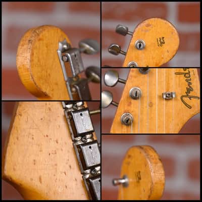 Fender Pre CBS Slab Board Stratocaster Fiesta Red 1960 w/OHSC (Refin/Refret) image 12