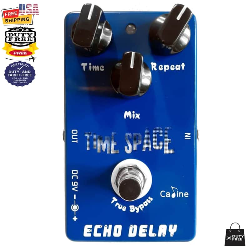 Caline CP-17 PLUS Delay Echo 600ms Max Time Space Delay Mid Sized Version Guitar Effect Pedal image 1