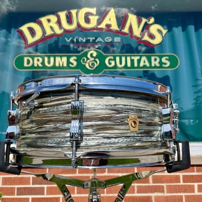 1960s Ludwig 5x14 Pioneer Snare Drum Oyster Blue Pearl image 11