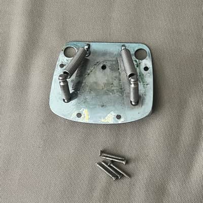 1965 Fender Mustang Tremolo / Vibrato tailpiece & screws Pat Pend 1964 1966 image 2