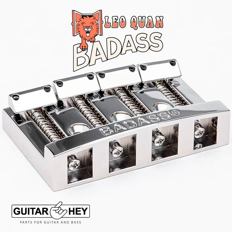 Badass Leo Quan Badass I Bass Bridge for 4-String Bass - Chrome Finish - New