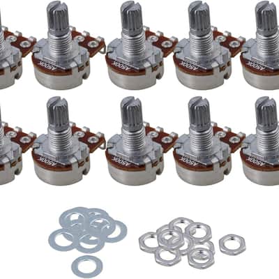 Guitar Potentiometer Volume Tone Pots Switch Control A500k Pack of 10 image 1