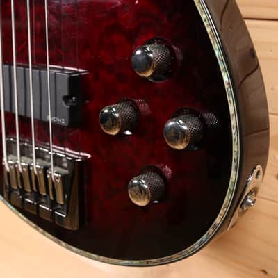 Schecter Hellraiser-4 Electric Bass w/ Hardshell Case - Crimson Red Burst - Project Bass image 7