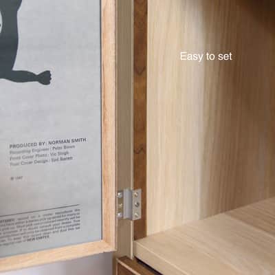 2 pcs IKEA Kallax Shelf Walnut LP Art Frame Door for Vinyl Record Storage Cabinet / Cube Hack Custom Picture Album NowPlaying Music 33rpm 12" Clear Box Freaks Cover Jacket Decor Stand Display Ideas Mint Analog Disc Case Audio Unit Wood furniture Dj image 10