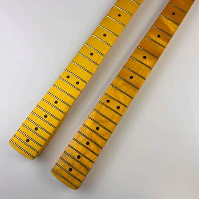 Yellow Custom Guitar Strat Style Maple Neck, 22 Frets Fingerboard image 1