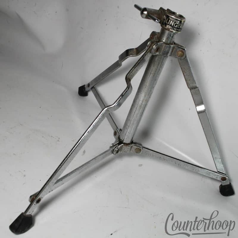 Slingerland Buddy Rich Cymbal Stand Tripod Base Vintage 60s Chrome Black/Gold US image 1