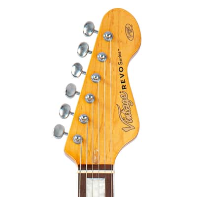Vintage REVO Series 'Surfmaster Thinline' Twin Electric Guitar ~ Greenburst image 7