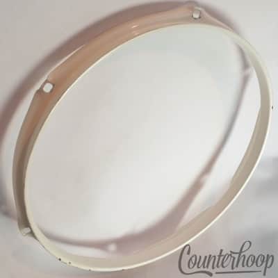 Pearl 12"Tom Drum Rim/Hoop 6-Hole Batter/Resonant Triple Flange White Powdercoat image 1
