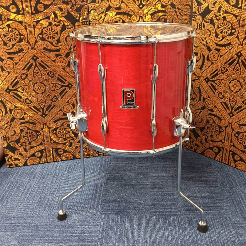 Premier 1980s Resonator 16″ x 15″ Floor Tom Drum in Flame Red image 1