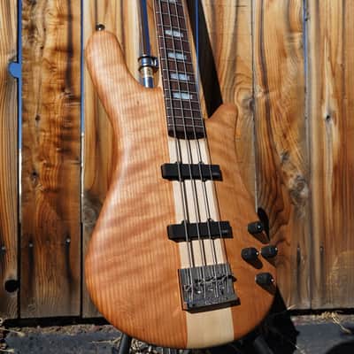 Spector USA NS-2 - Oiled Solid Cherry Wings 4-String Electric Bass Guitar w/ Black Tolex Case (NAMM 2024) image 9