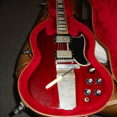 Gibson '61 SG Reissue 2013 - Cherry Upgraded pickups, Vintage 60's Lyre trem image 4