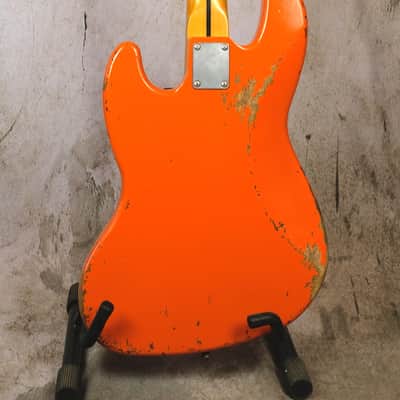 Luthier made Jazz Bass 2020 Aged Capri Orange image 16