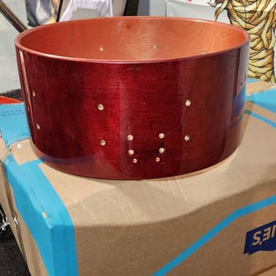 Tama Mastercraft Aw456 Artwood 14x6.5 Birch Snare Shell. Cherry Wine lacquer image 5