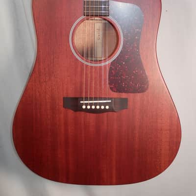Guild USA D-20 Mahogany Natural Satin Finish Dreadnought Acoustic with case new image 9
