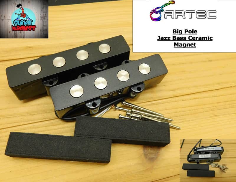 Artec Ceramic "Big Pole" Pickup Set for 4-string Fender Jazz J Bass® image 1