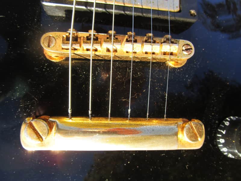 Samick LP Custom Style Guitar, 1990's, Japan, Black, Gold Hardware