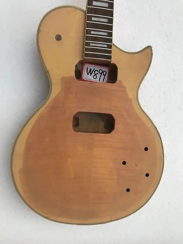 1 Set Guitar Maple Wood Neck with Les Paul LP Style Body image 1