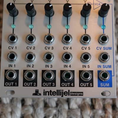 Intellijel Linix Hex Linear VCA / 5:1 VC Mixer Eurorack Synth Module 2013 - 2018 - Silver image 3