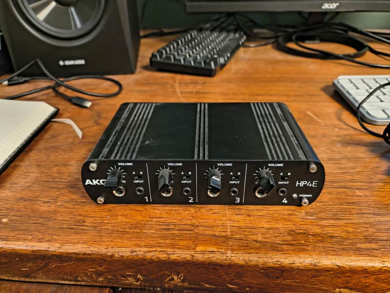 AKG HP4E 4-Channel Headphone Amp 2010s - Black image 1