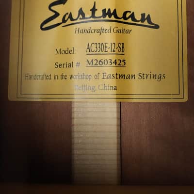 Eastman AC330E-12-SB Sitka/Mahogany Jumbo 12-String Sunburst Guitar w/LR Baggs Pickup #3425 image 4