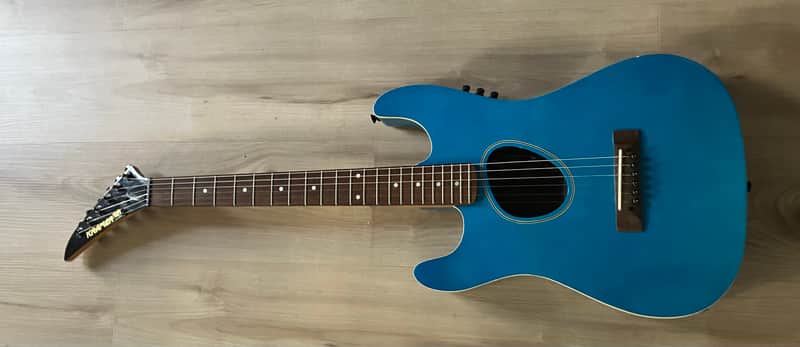 Kramer Ferrington 1980 - Neon Blue Left Handed Custom Order Case image 1