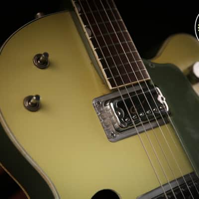 1960s Gretsch USA G6118 Anniversary Two Tone Green & Original Hard Case image 6